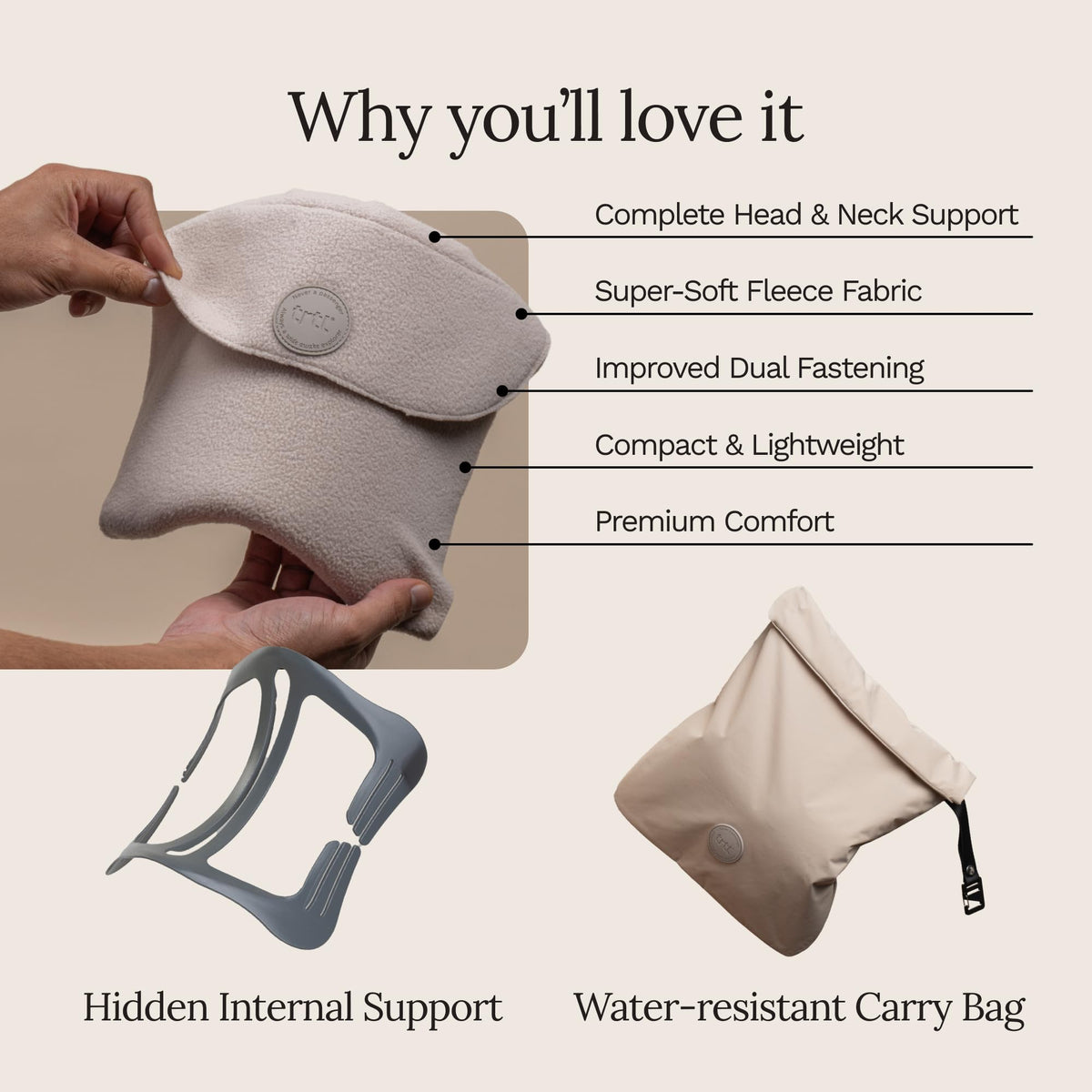 trtl pillow in airplane setting shows flight-ready neck support
