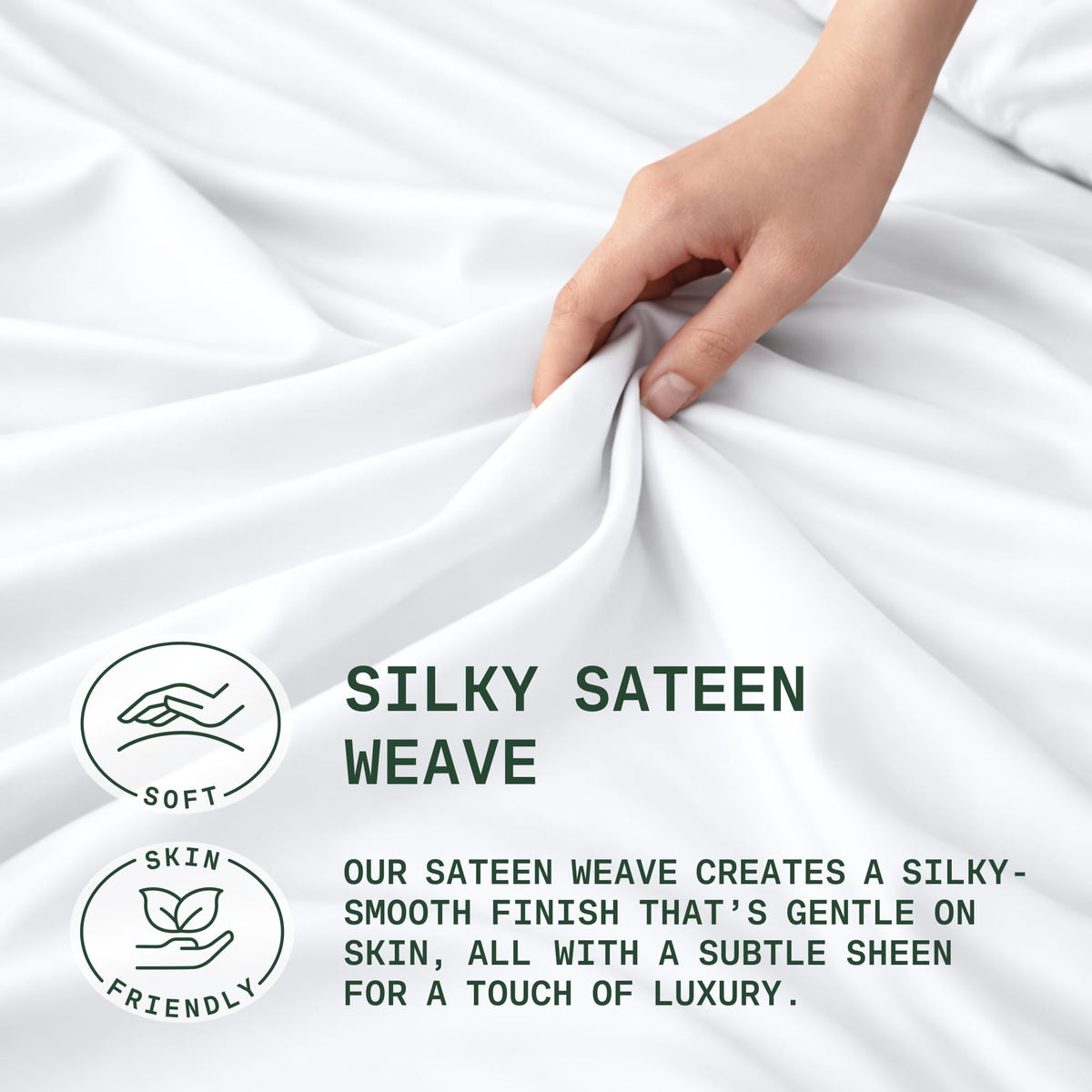 TRUE BAMBOO king pillowcases provide gentle skin touch for restful nights.