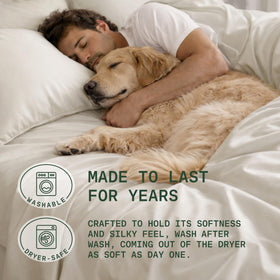 TRUE BAMBOO breathable fabric promotes airflow for cool nights