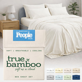 TRUE BAMBOO king-size sheets with silky texture for luxurious sleep