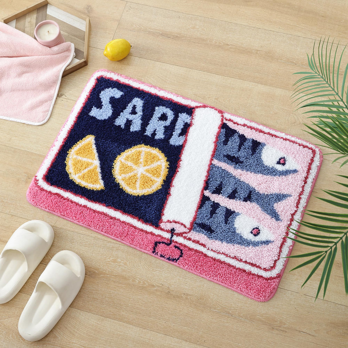 TRUEDAYS Sardine Can Bath Mat resists deformation after washes