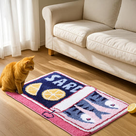 TRUEDAYS Sardine Can Bath Mat suited to bathrooms, bedrooms, kitchens, and more