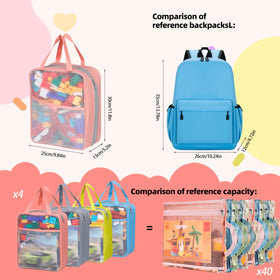 TrueLux magnetic-tiles bag storage keeps magnetic pieces neatly separated