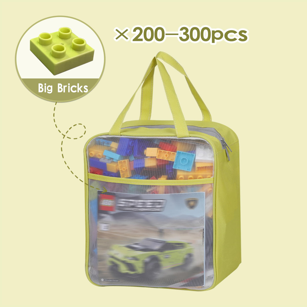 TrueLux oxford-cloth durable zipper bag withstands daily toy hauling