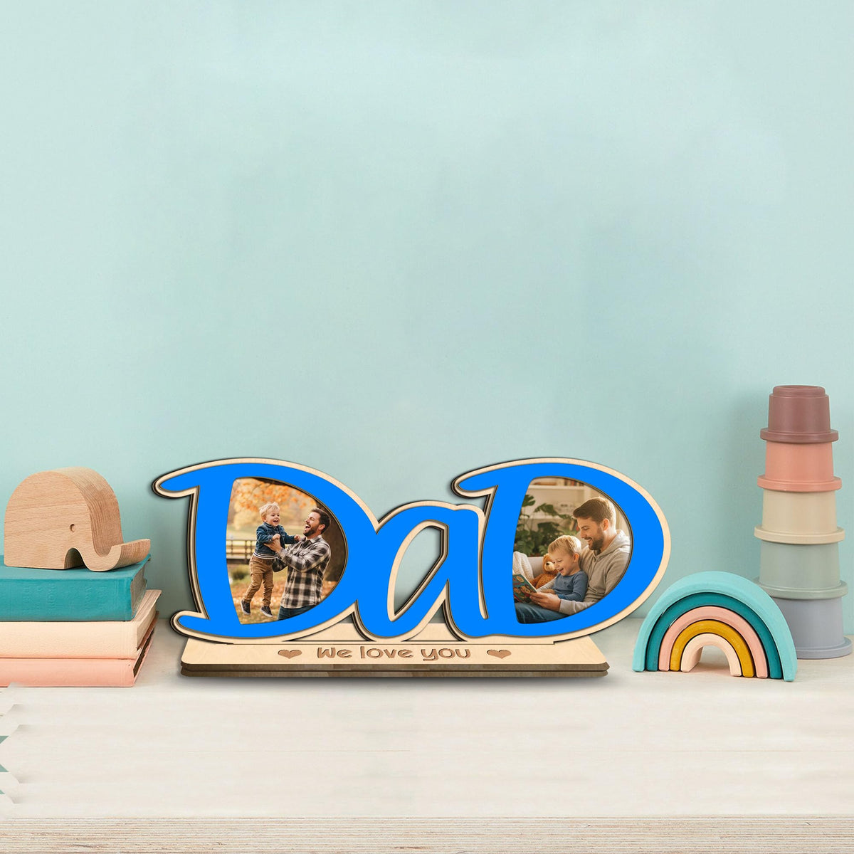 TRUMPETETC Mom Picture Frame wall display ready for hanging decor.