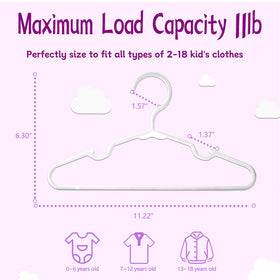 Trusir Kids Hangers side view illustrating compact profile for tidy closet
