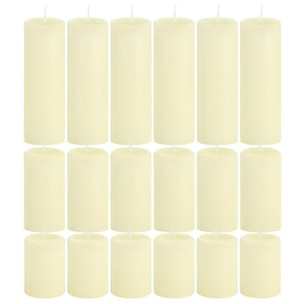 Trxvxo ivory pillar candles 3-inch six-pack provide warm centerpiece lighting