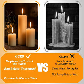 Trxvxo ivory pillar candles 6-inch six-pack create dramatic ambiance for events