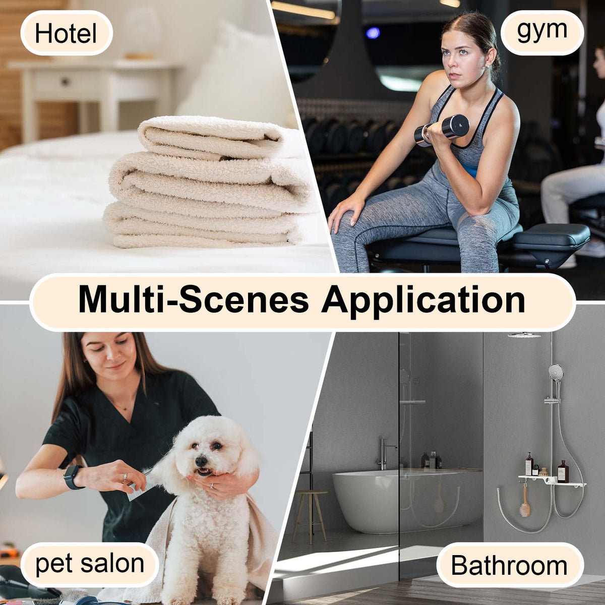 Trydow home spa setup with towel warmer bucket