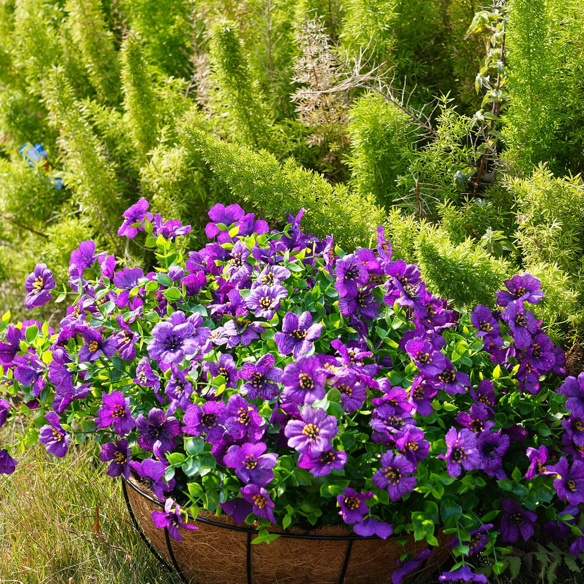 trytuny purple artificial flowers for garden display stay vibrant across seasons