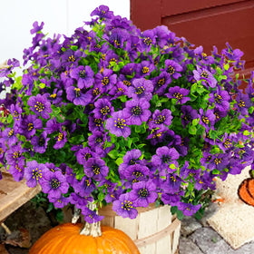 trytuny purple artificial flowers for outdoor porch with long-lasting color