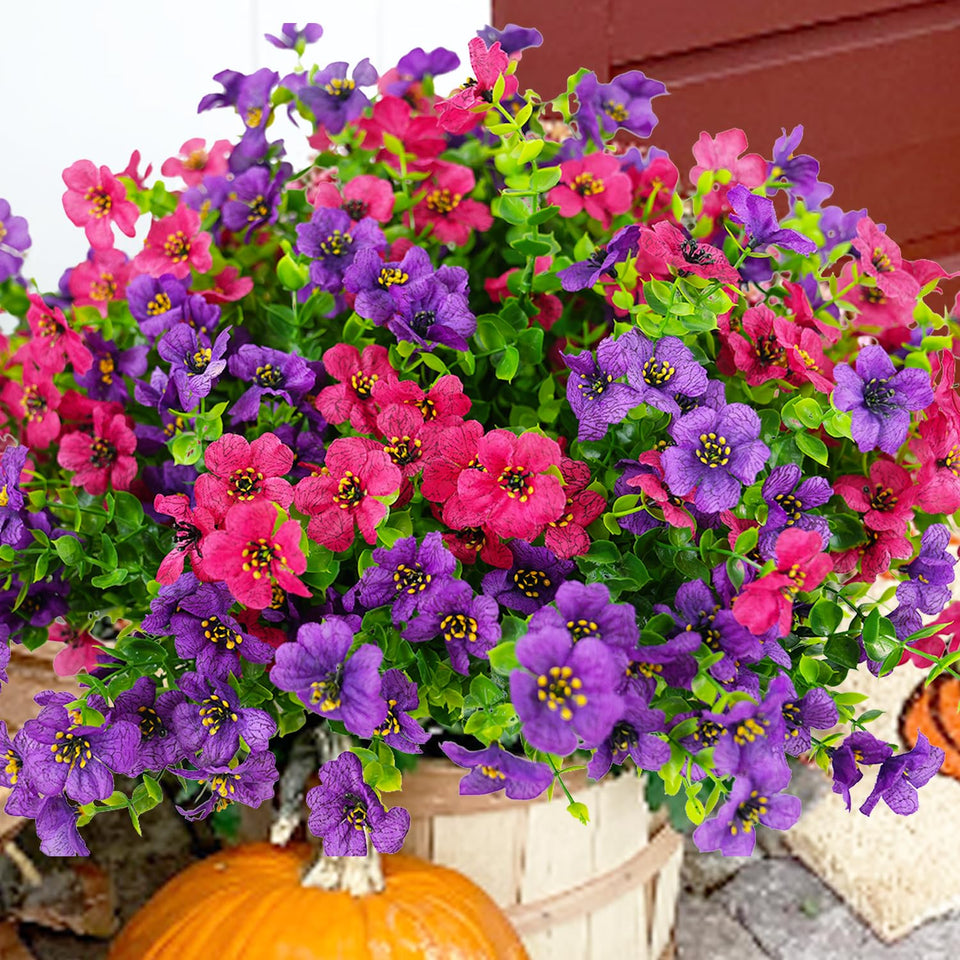 Trytuny outdoor porch artificial flowers brighten the entry with maintenance-free color