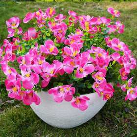 Trytuny rose red outdoor artificial flowers bundle for patio decor.