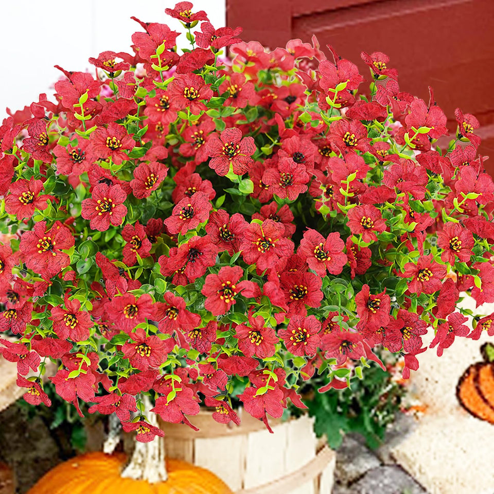 trytuny outdoor-flowers UV-resistant red 20-bundle ideal for porch decor.