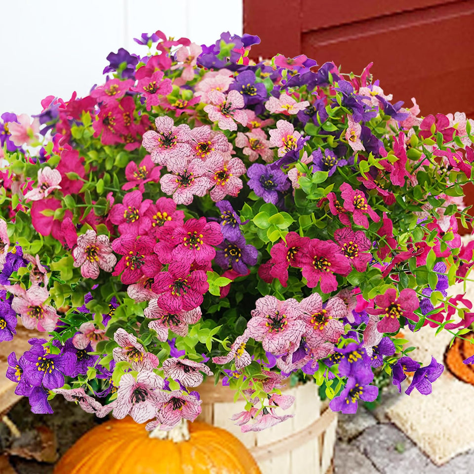 trytuny artificial flowers in rosy pink for outdoor durability and easy maintenance