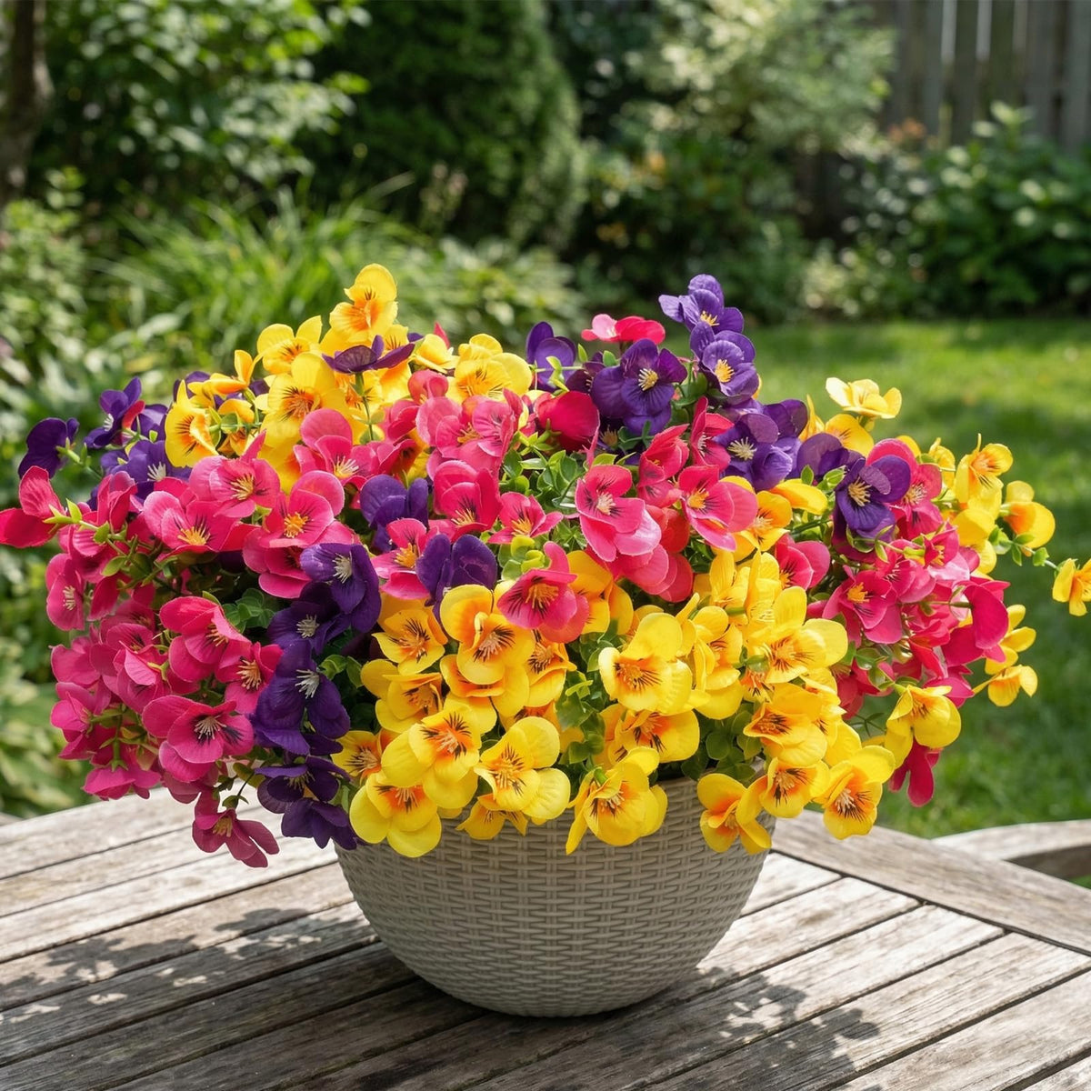 Trytuny yellow rose bundle for outdoor decor stays vibrant under sun