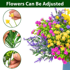 trytuny outdoor flowers planters close-up view showing realistic petals for porches