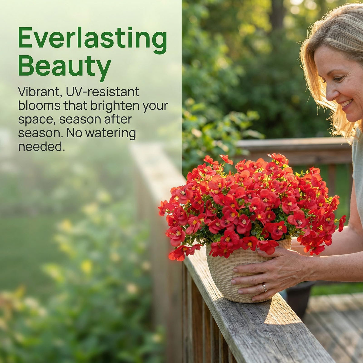 trytuny bendable stems outdoor red bundle for flexible vase and planter arrangements
