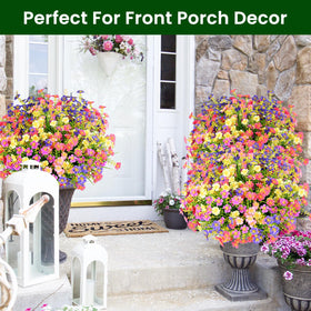 trytuny fake plastic flowers ideal for patio arrangements