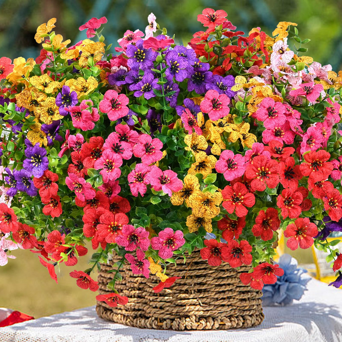Trytuny realistic silk flowers perfect for front porch and patio decor.