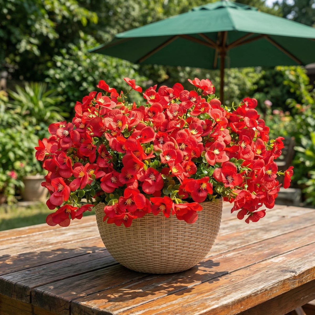 trytuny ready-to-use flowers red bundle instant decor in minutes