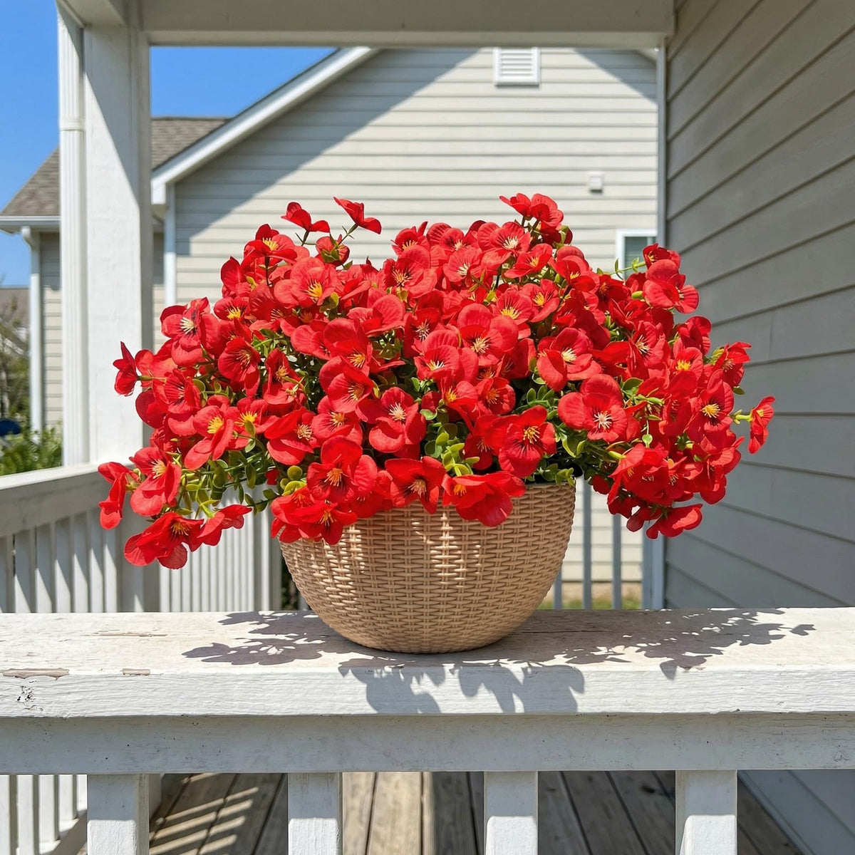 trytuny silk flowers home decor outdoor indoor red bundle texture and elegance