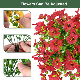trytuny real-silk-plants for patio red 20-pack ideal for low-maintenance spaces.