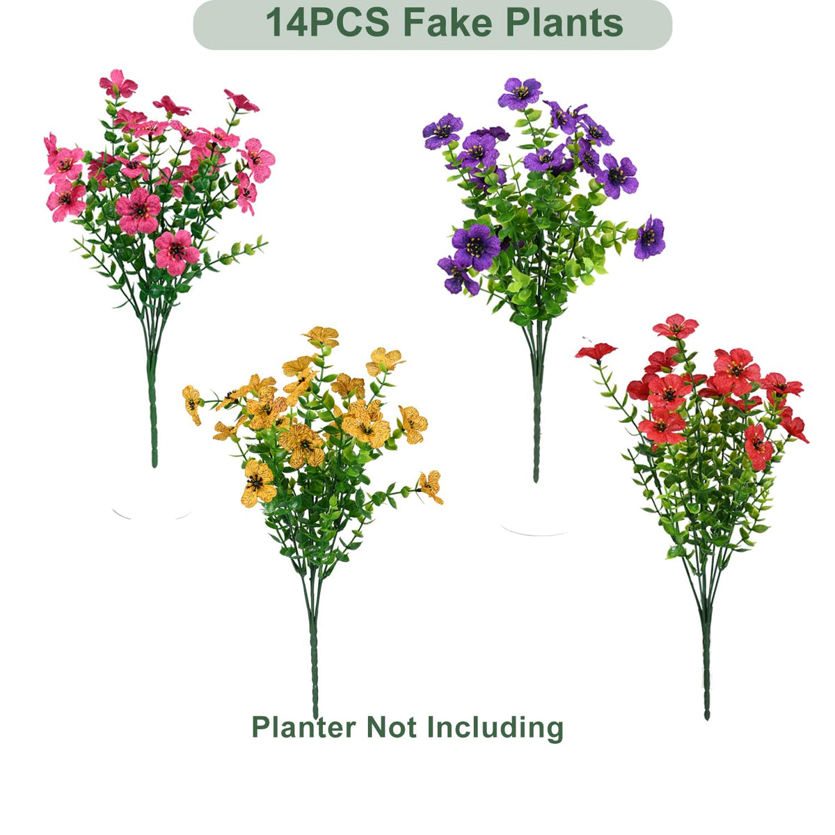 Trytuny UV-resistant artificial flowers stay vibrant in sunlit outdoor spaces.