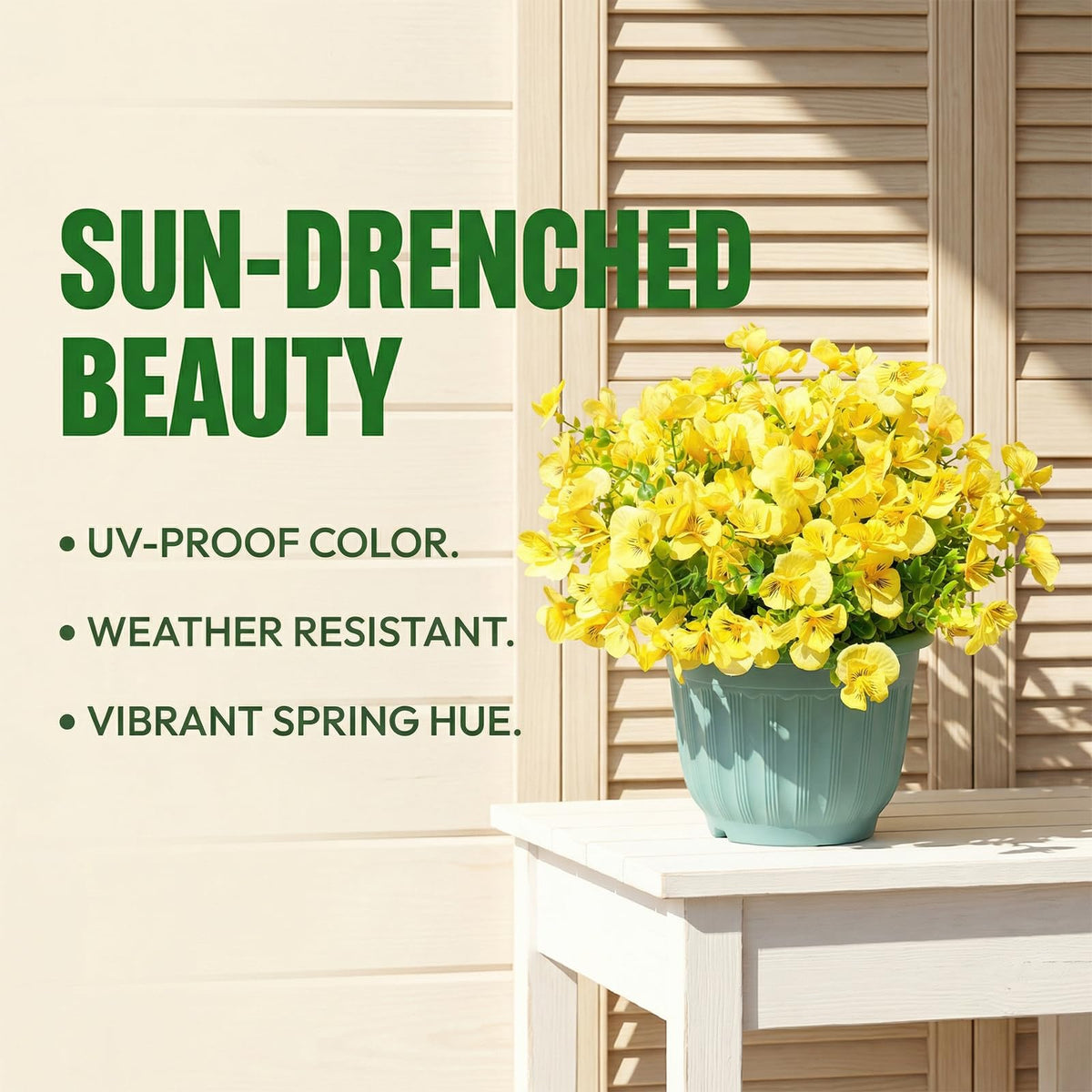 Trytuny silk flowers for home decor; indoor outdoor use with bendable stems.