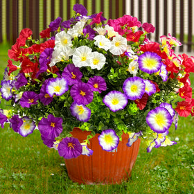 TSTWETO artificial outdoor flowers in 12 bundles for porch decor and year-round color