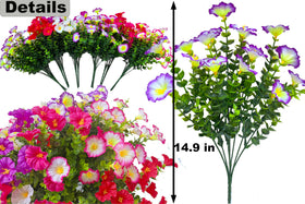 TSTWETO outdoor silk flowers use UV-resistant plastic for lasting garden aesthetics