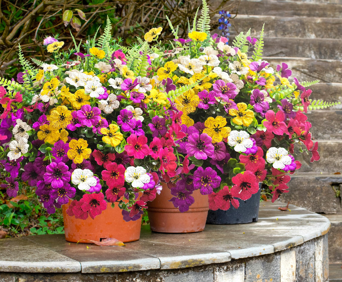 TSTWETO silk flowers for porch and yard decor.