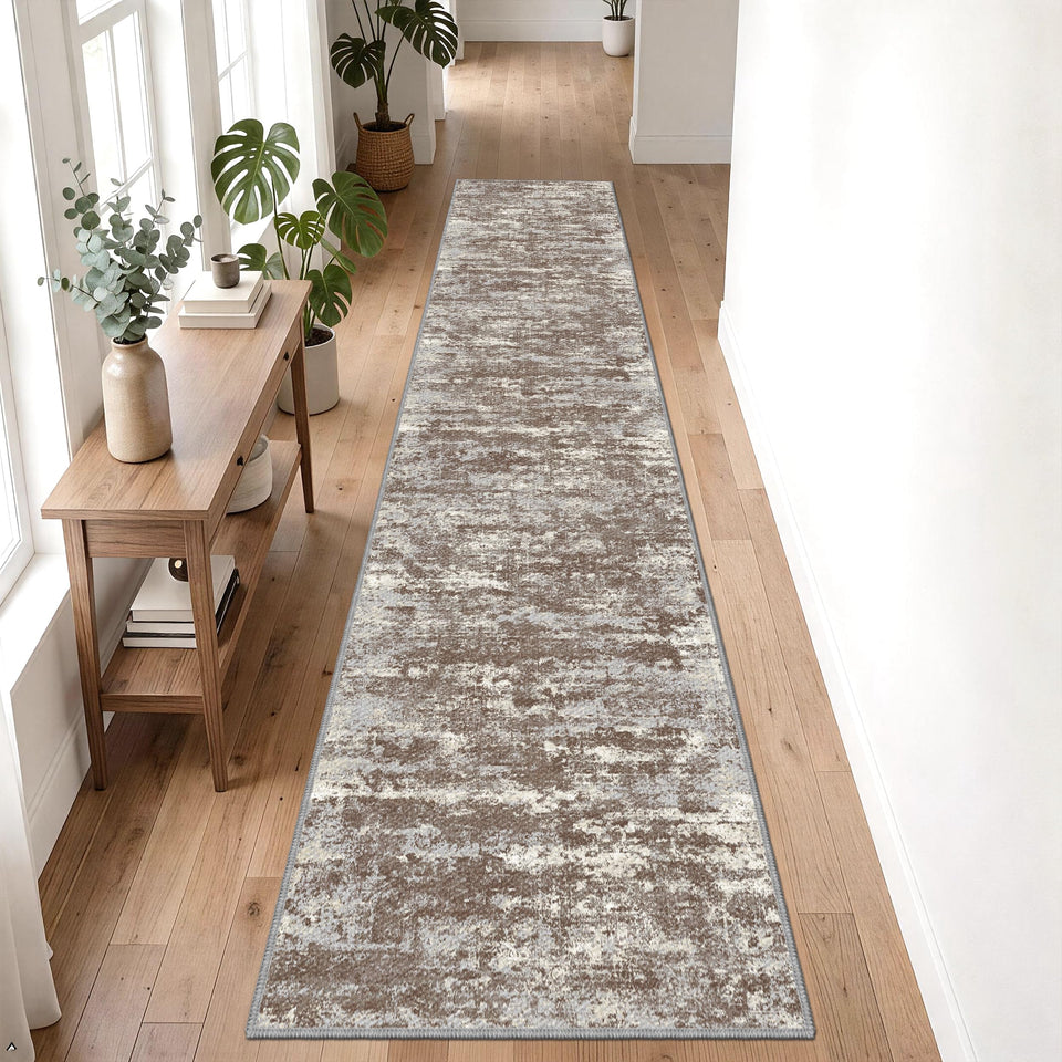 TTelephant long runner hallway overview showcasing ultra non-slip design for safe, stylish corridors.