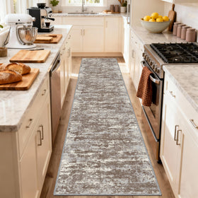 TTelephant modern design rug fitting entryways and laundry areas.