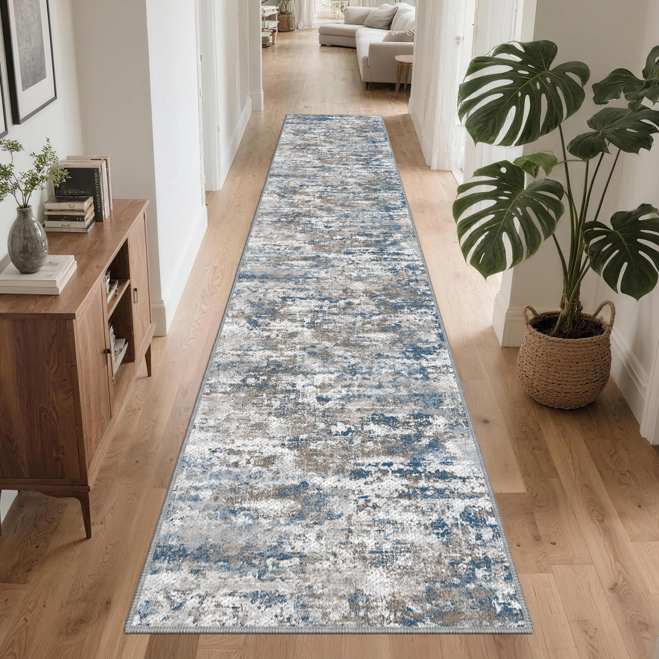 TTelephant Runners hallway no-pile design eases cleaning and keeps dirt at bay.