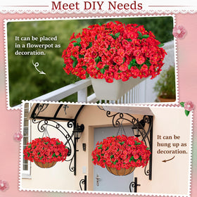 Outdoor hanging basket details showing construction and texture.