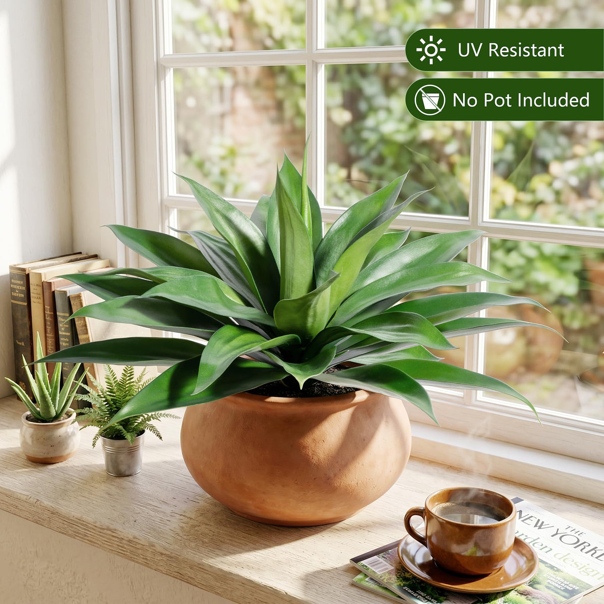 Ttranewsoo artificial agave branch length 7in—easy shaping for versatile spaces.