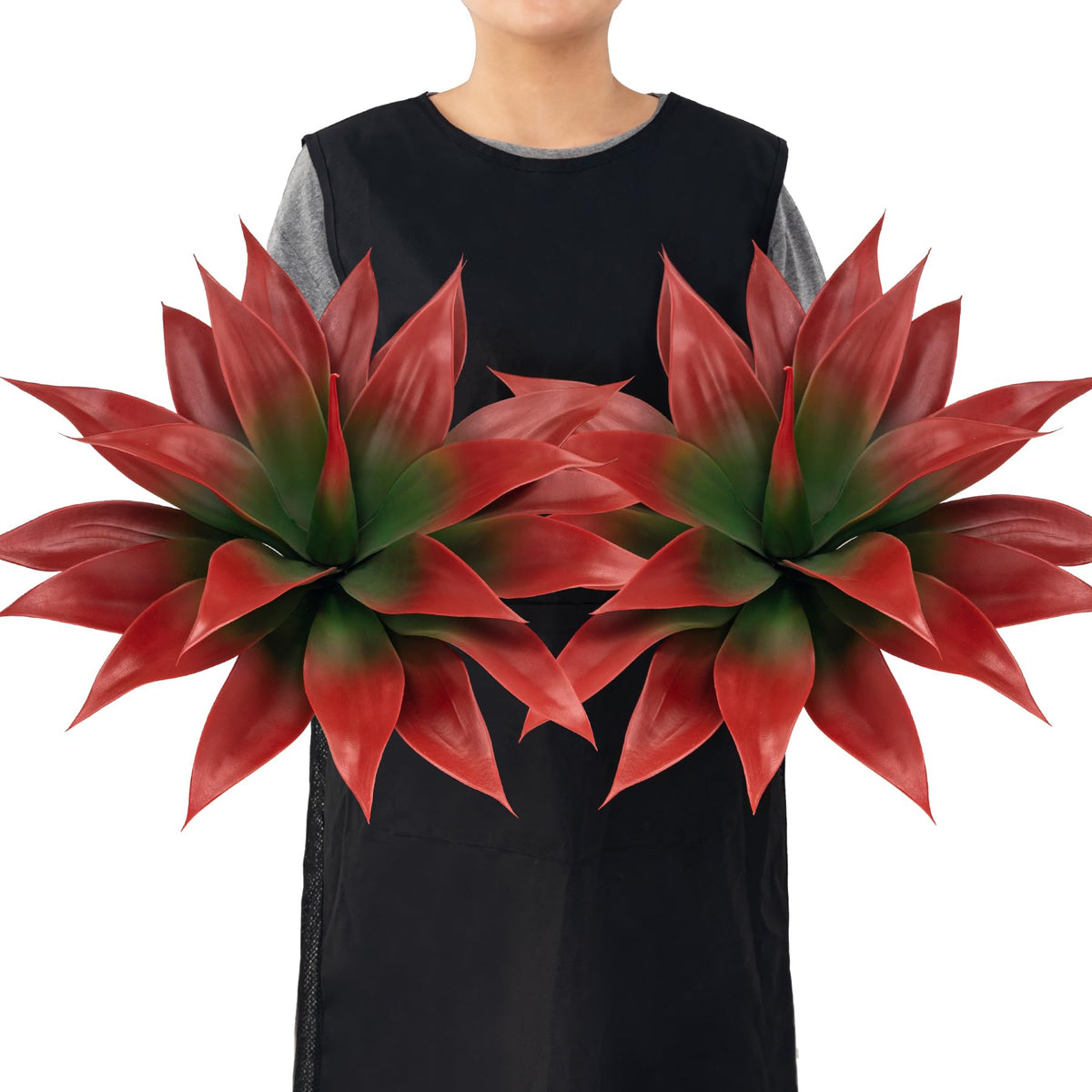 Ttranewsoo artificial agave plant 18-inch red for stylish indoor display, maintenance-free.