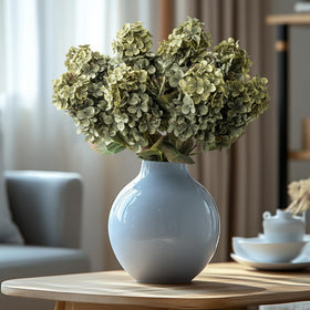 DIY floral arrangement with Ttranewsoo hydrangea stems and bendable branches.