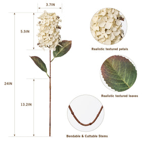 Ttranewsoo Hydrangea cream-white branch for versatile bouquet styling