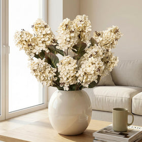 Ttranewsoo Hydrangea cream-white leaf detail adds greenery accents