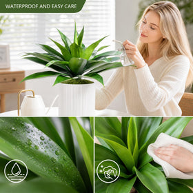 Ttranewsoo large fake agave diameter 28in—bold silhouette for living rooms.