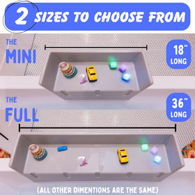 Tub Topper kids bath shelf edge creates extra play space