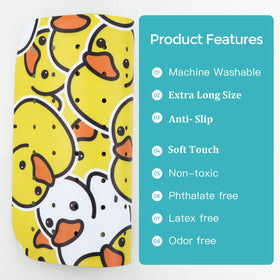 Tubozadi duck-pattern bath mat adds playful charm to bath time.