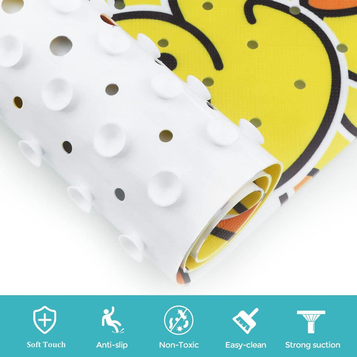 Tubozadi extra-long 40x16 inch bath mat provides full tub coverage.