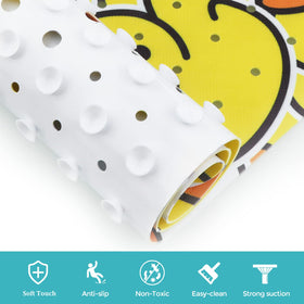Tubozadi extra-long 40x16 inch bath mat provides full tub coverage.