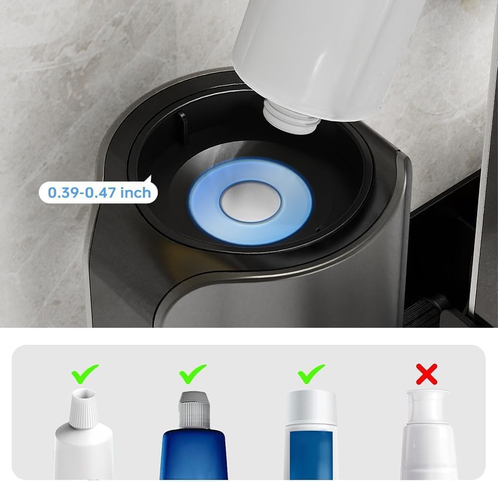 TuCao dispenser offers three dispensing levels for different toothpaste textures