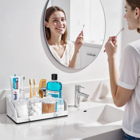 TuCao three-piece Q-tip holders keep cotton swabs neatly organized.