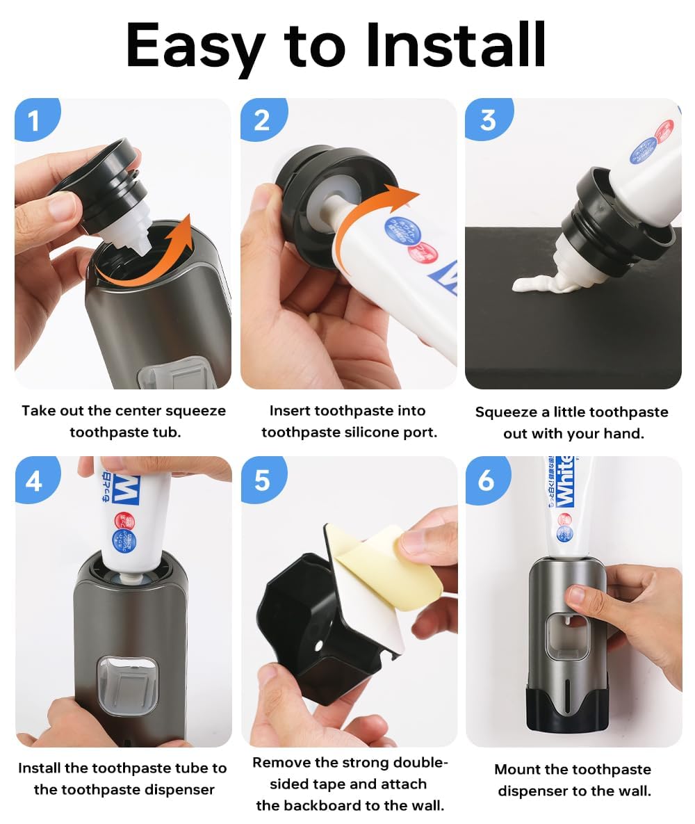TuCao easy clean top and toothpaste compartment for simple maintenance