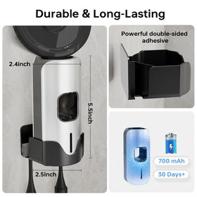 TuCao toothpaste dispenser with three levels for kids and adults.